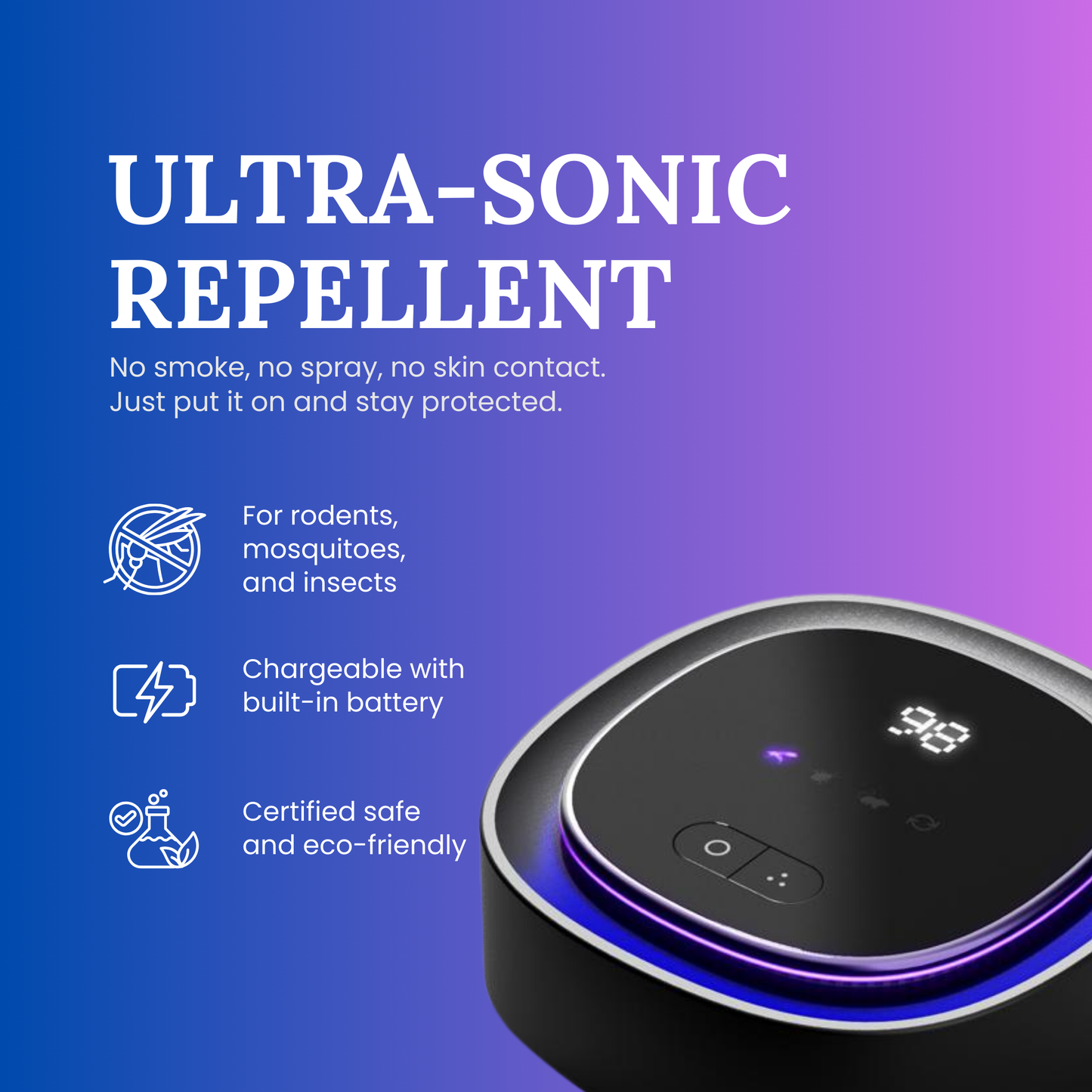 Caaju™ Smart Ultrasonic Mouse & Rat Repeller